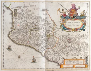 Mexique, dans "Theatrum Orbis Terrarum, sive Atlas Novus" de Willem Blaeu, Amsterdam