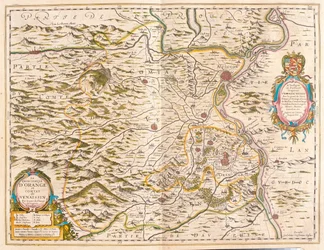Orange et Avignon, dans le "Theatrum Orbis Terrarum, sive Atlas Novus" de Willem Blaeu, Amsterdam