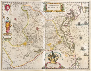 Padoue, Italie, dans "Theatrum Orbis Terrarum, sive Atlas Novus" de Willem Blaeu, Amsterdam