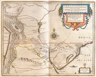 Paraguay et Rio de la Plata, dans "Theatrum Orbis Terrarum, sive Atlas Novus" de Willem Blaeu, Amsterdam