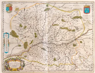 Pays de la Loire - Normandie, dans "Theatrum Orbis Terrarum, sive Atlas Novus" de Willem Blaeu, Amsterdam