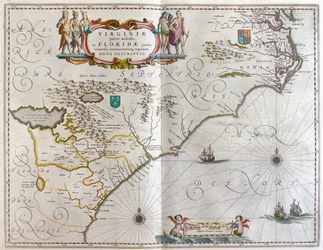 Sud-est, dans "Theatrum Orbis Terrarum, sive Atlas Novus" de Willem Blaeu, Amsterdam