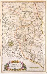 Territoire de Crema, Italie, dans le "Theatrum Orbis Terrarum, sive Atlas Novus" de Willem Blaeu, Amsterdam