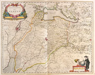 Vérone, Italie, dans "Theatrum Orbis Terrarum, sive Atlas Novus" de Willem Blaeu, Amsterdam