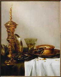 Nature morte au petit déjeuner avec calice (peinture)