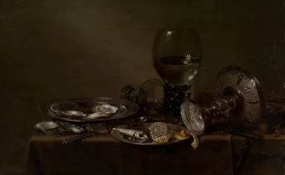 Nature morte aux huîtres, à la tazza d