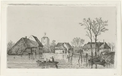 Inondation à Beesd, 1855