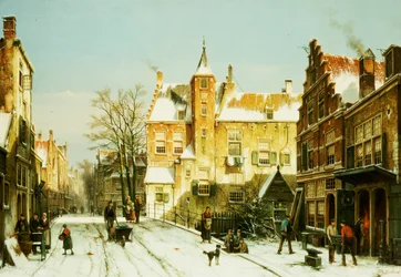 Un village hollandais en hiver