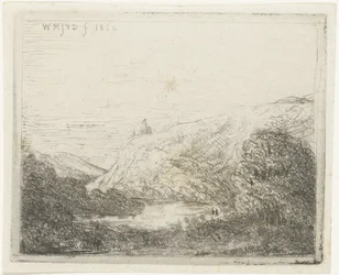 Paysage de montagne avec rivière