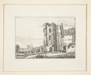 Tour en ruine à droite du centre, Planche 2 de La série des paysages