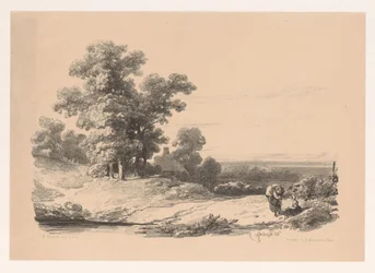 Paysage avec deux femmes