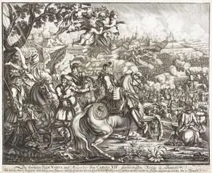 La bataille de Narva le 19 novembre 1700