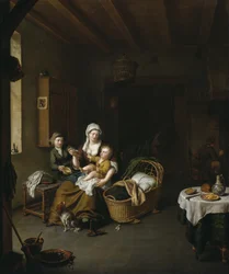 Une mère nourrissant son enfant