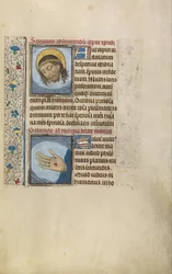 Tête du Christ; Main droite du Christ avec blessure