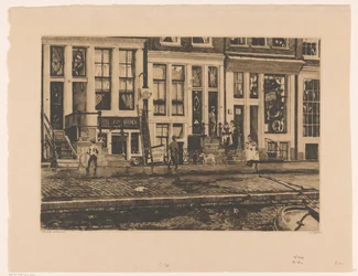 Vue des maisons sur l