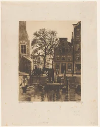 Transbordeur près de la Montelbaanstoren à Amsterdam