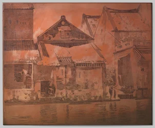 Batavia, maisons au bord de la rivière