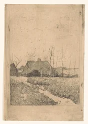 Ferme au crépuscule