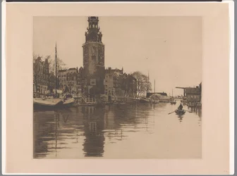 Vue de la Montelbaanstoren à Amsterdam