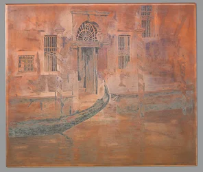 Gondole arrivant dans le Grand Canal, Venise