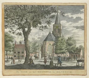 Église et tribunal à Hilversum en 1762 (avant l