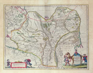 Carte de la Sibérie et de la Chine tirée de Le Théâtre du Monde ou Nouvel Atlas, 1645