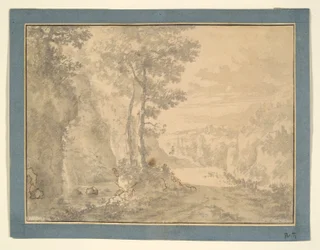 Scène boisée