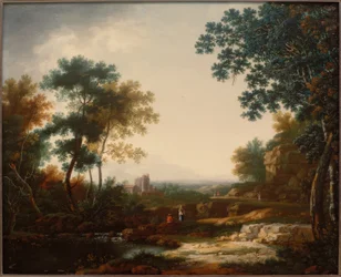 Paysage avec ruines et figures