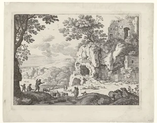 Paysage avec une ruine