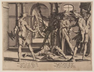 Décapitation du juge romain Papinian, planche 5 des Trônes de justice (Thronus Iustitiae)