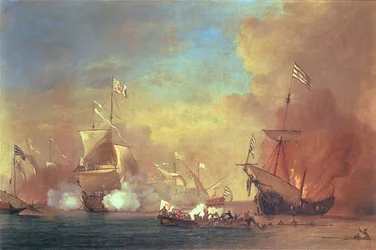 Pirates barbares attaquant un navire espagnol