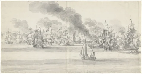 La bataille navale devant Katwijk (feuille de gauche), 1653