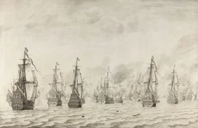 La bataille de Dunkerque La bataille navale contre les Espagnols près de Dunkerque, 18 février 1639
