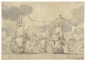 Bataille navale de Lowestoft le 13 juin 1665