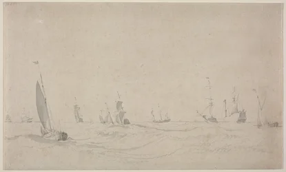 Navires sur une Mer Agitée