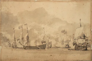 La bataille de Texel (Kijkduijn) 11-21 août 1673, c.1673