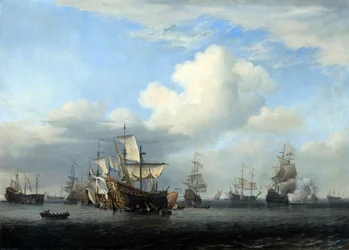 Le Swiftsure capturé, Seven Oaks, Loyal George et Convertine..., vers 1666