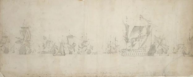 Flotte hollandaise après le conseil de guerre, 8-18 août 1665