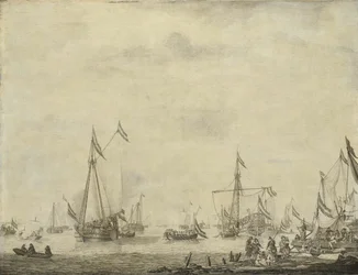 Le Royal Yacht et le State Yacht quittent Moerdijk avec Charles II