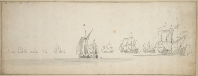 La flotte hollandaise en route vers la côte écossaise