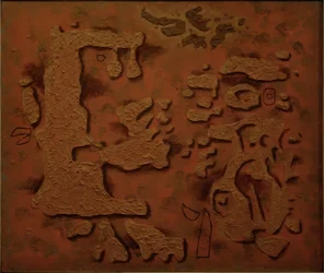 Relief brun représentant Gilgamesh