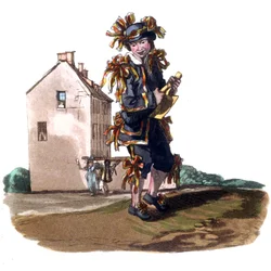 Garçon de ramoneur en costume du 1er mai, vers 1820 (gravure)