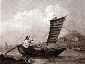 Économie de Temps et de Travail Exemplifiée par un Batelier Chinois, gravé par Thomas Medland (1755-1823) publié par G. Nicol