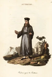 Prêtre grec orthodoxe de Kotor, au Monténégro