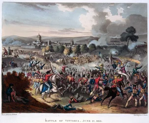 Arthur Wellesley (1769-1852) Lord Wellington entrant à Salamanque, gravé par J.C. Stadler, publié en 1818