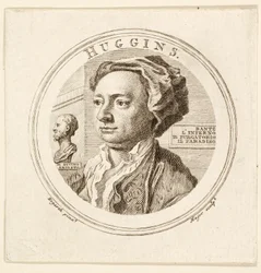Portrait de William Huggins, pub. 1760