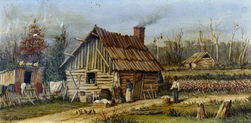 Negro Farmstead in the American South (planche) (pour la paire voir 67735)