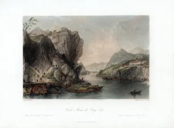 Mines de charbon à Ying-Tih, Chine, vers 1840