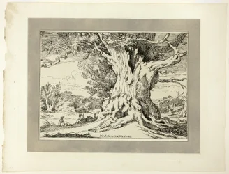 Repos, Hommes et Chiens Sous un Grand Arbre, du premier numéro de Spécimens de Polyautographie