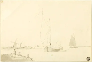 Scène de la côte néerlandaise